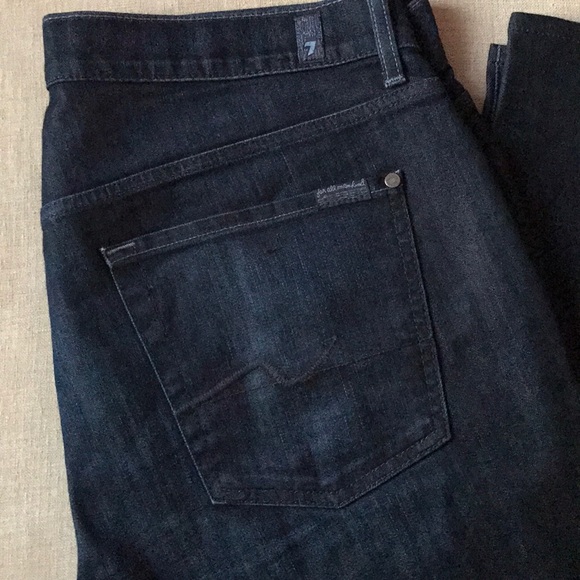 ❤️... 7 for all Mankind Indigo Dark Blue Jeans - Picture 5 of 5